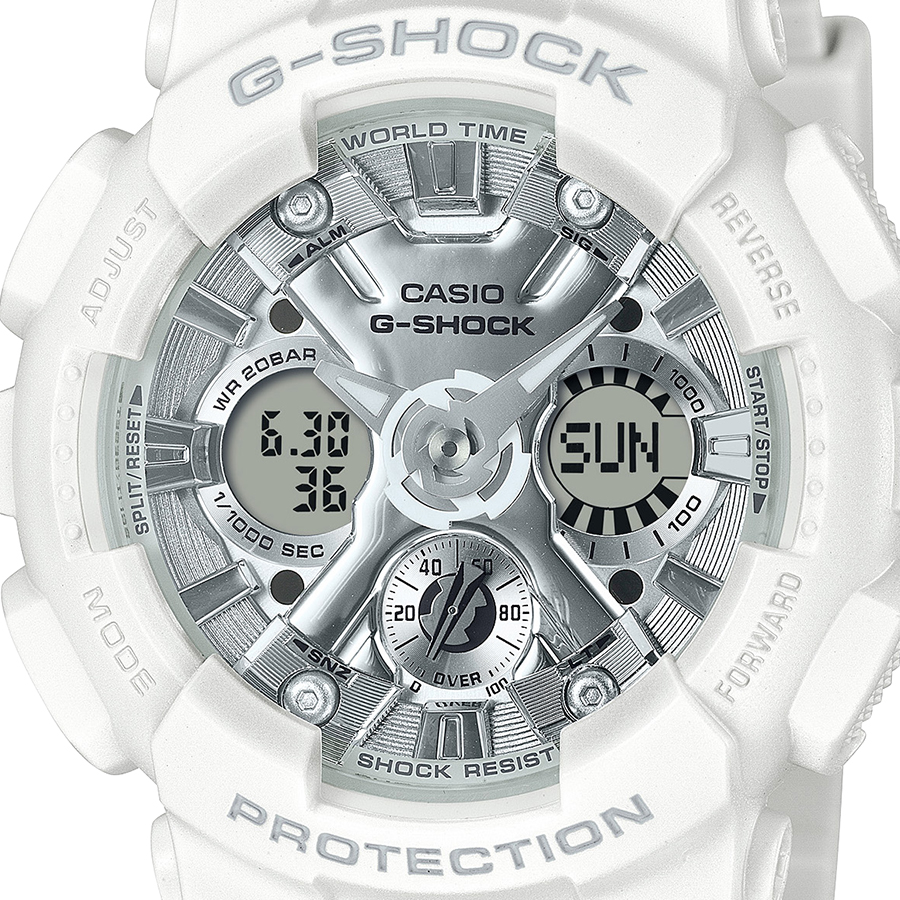 G-SHOCK ミッドサイズ ビーチリゾート GMA-S120VA-7AJF レディース 腕時計 電池式 アナデジ ビッグケース 樹脂バンド ホワイト 国内正規品｜theclockhouse｜03