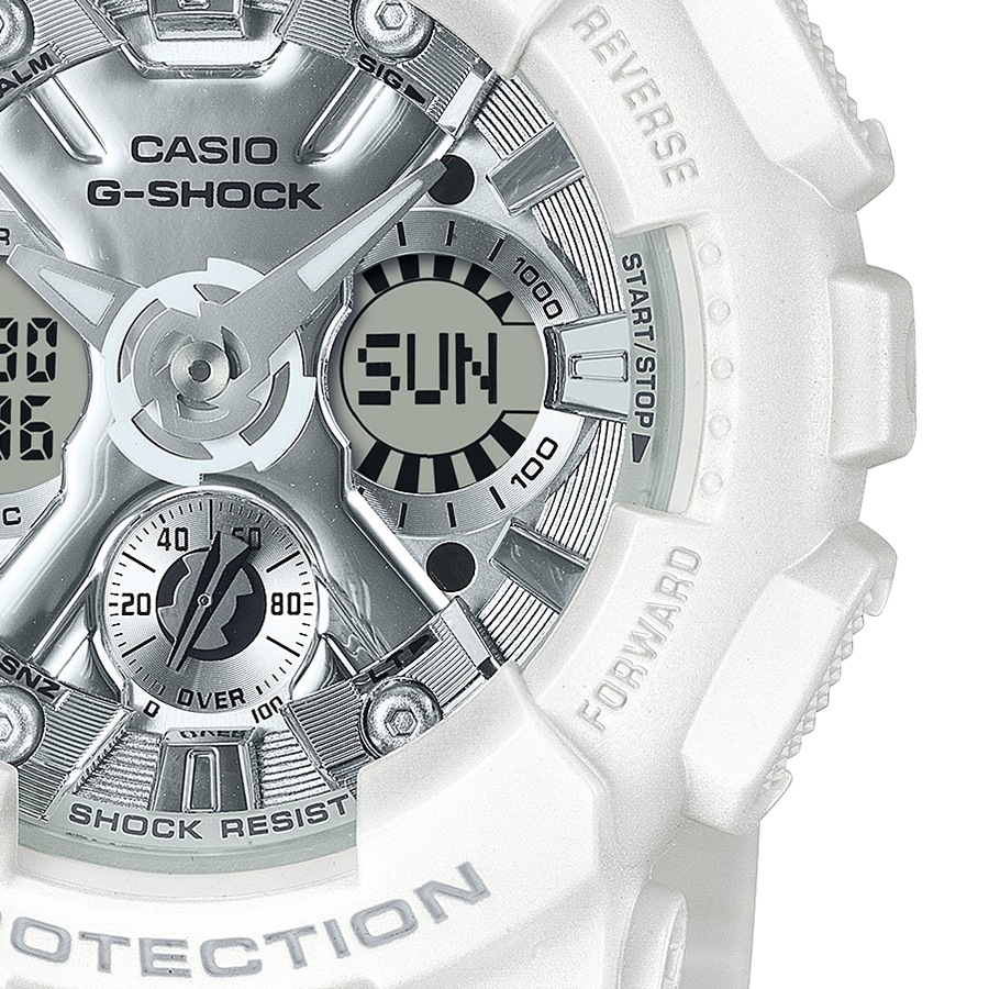 G-SHOCK ミッドサイズ ビーチリゾート GMA-S120VA-7AJF レディース 腕時計 電池式 アナデジ ビッグケース 樹脂バンド ホワイト 国内正規品｜theclockhouse｜05