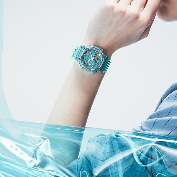 G-SHOCK GMA-S2100SK-2AJF ターコイズ　スケルトン G-SHOCK アナデジ オクタゴン スケルトン 水色 GMA-S2100SK-2AJF