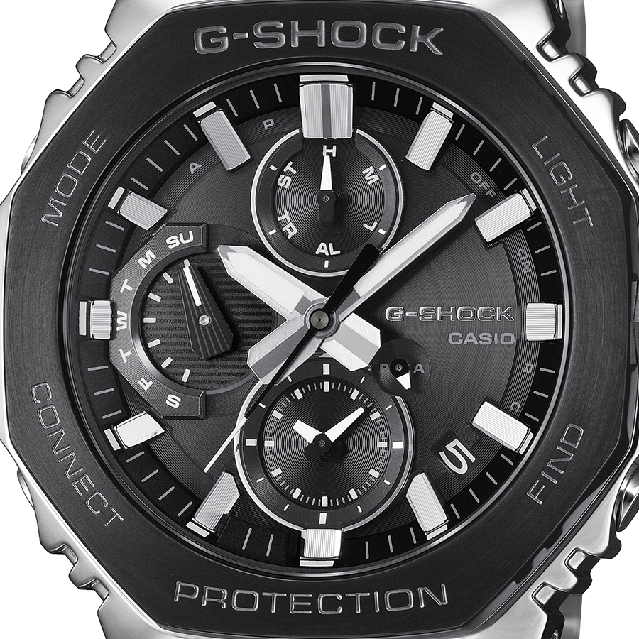 G-SHOCK フルメタル デュアルタイム クロノグラフ ブラックベゼル GMC