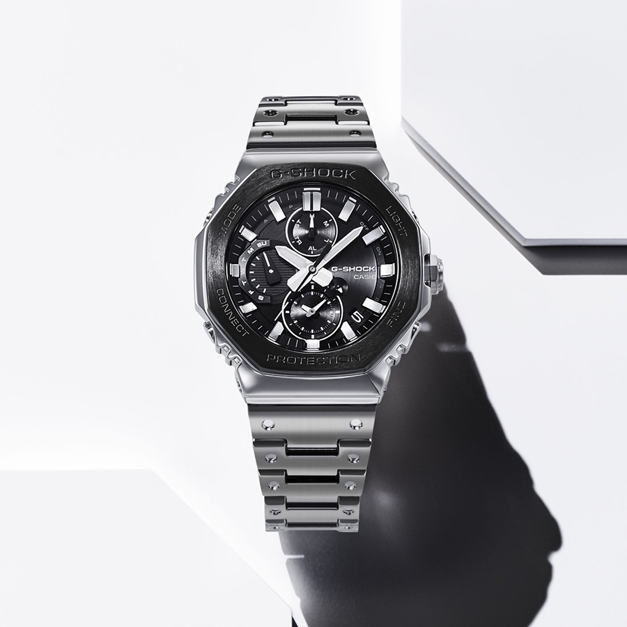G-SHOCK フルメタル デュアルタイム クロノグラフ ブラックベゼル GMC