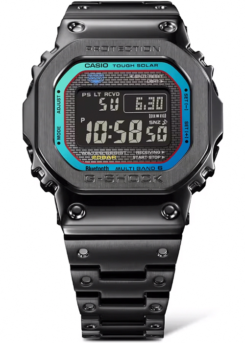 G-SHOCK FULL METAL フルメタル レインボー GMW-B5000BPC-1JF メンズ 腕時計 電波ソーラー Bluetooth  反転液晶 国内正規品 カシオ