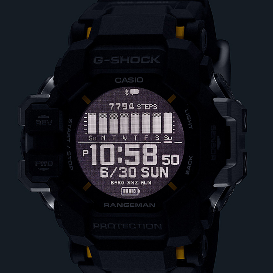 G-SHOCK レンジマン 心拍計 GPS機能 GPR-H1000-1JR メンズ 腕時計 ソーラー Bluetooth デジタル ブラック 反転液晶  国内正規品 カシオ
