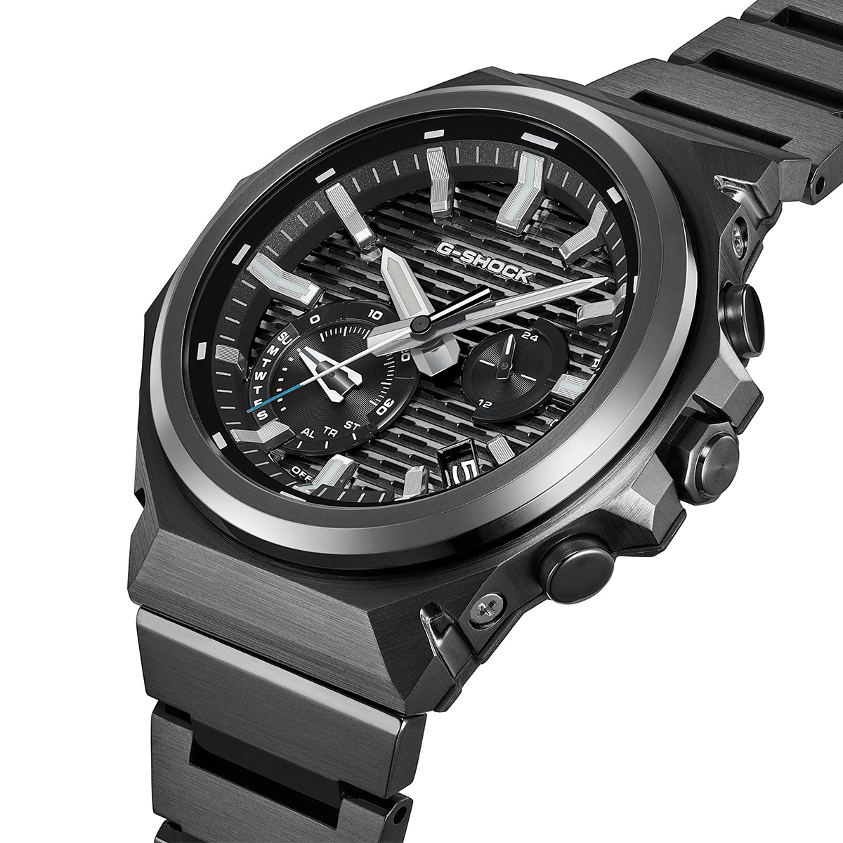 6月5日発売 G-SHOCK G-STEEL スリークスタイル ブラックIPモデル GST-B1000BD-1AJF メンズ 腕時計 ソーラー Bluetooth アナログ 小型 国内正規品 カシオの画像