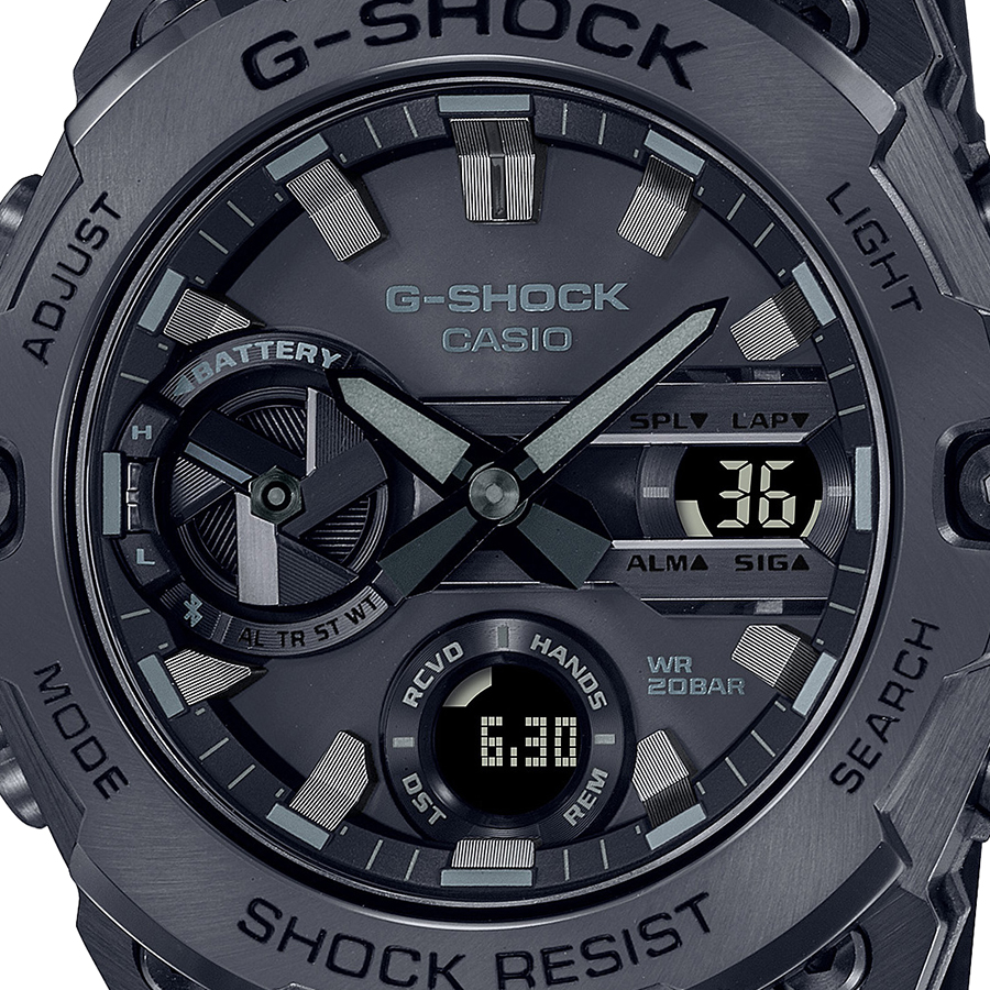 G-SHOCK G-STEEL GST-B400BB-1AJF メンズ 腕時計 ソーラー Bluetooth アナデジ ブラック 国内正規品 カシオ｜theclockhouse｜03