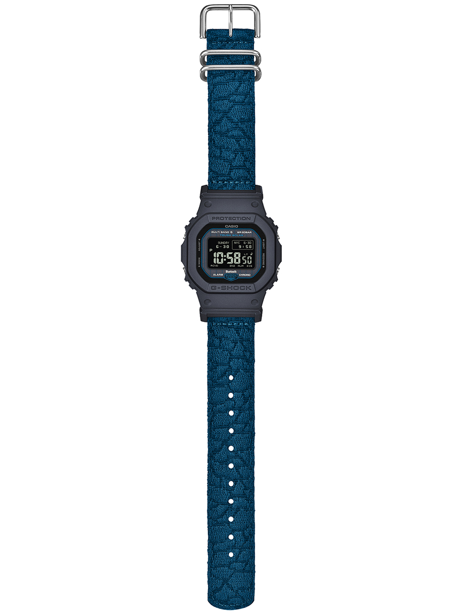 G-SHOCK 5600 廃漁網リサイクル クロスバンド GW-BX5600CBG-2JR メンズ 腕時計 電波ソーラー Bluetooth デジタル MIP液晶 国内正規品 カシオの画像