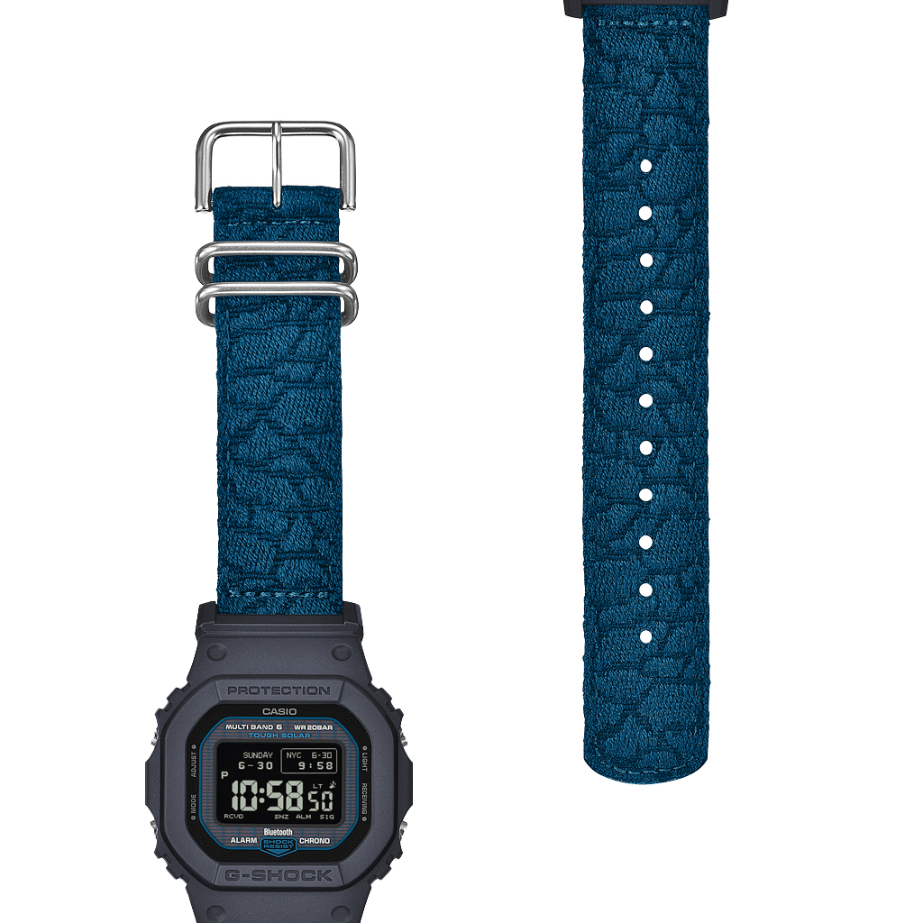 G-SHOCK 5600 廃漁網リサイクル クロスバンド GW-BX5600CBG-2JR メンズ 腕時計 電波ソーラー Bluetooth デジタル MIP液晶 国内正規品 カシオの画像