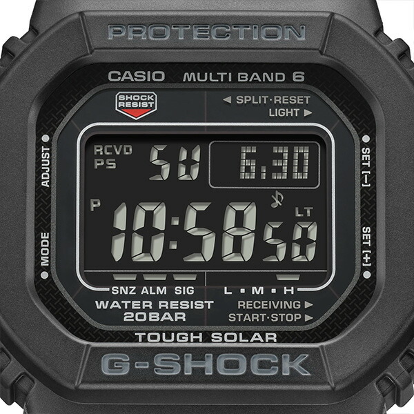 G-SHOCK 5600シリーズ 電波ソーラー メンズ 腕時計 デジタル 樹脂バンド ブラック 反転液晶 GW-M5610U-1BJF 国内正規品  カシオ