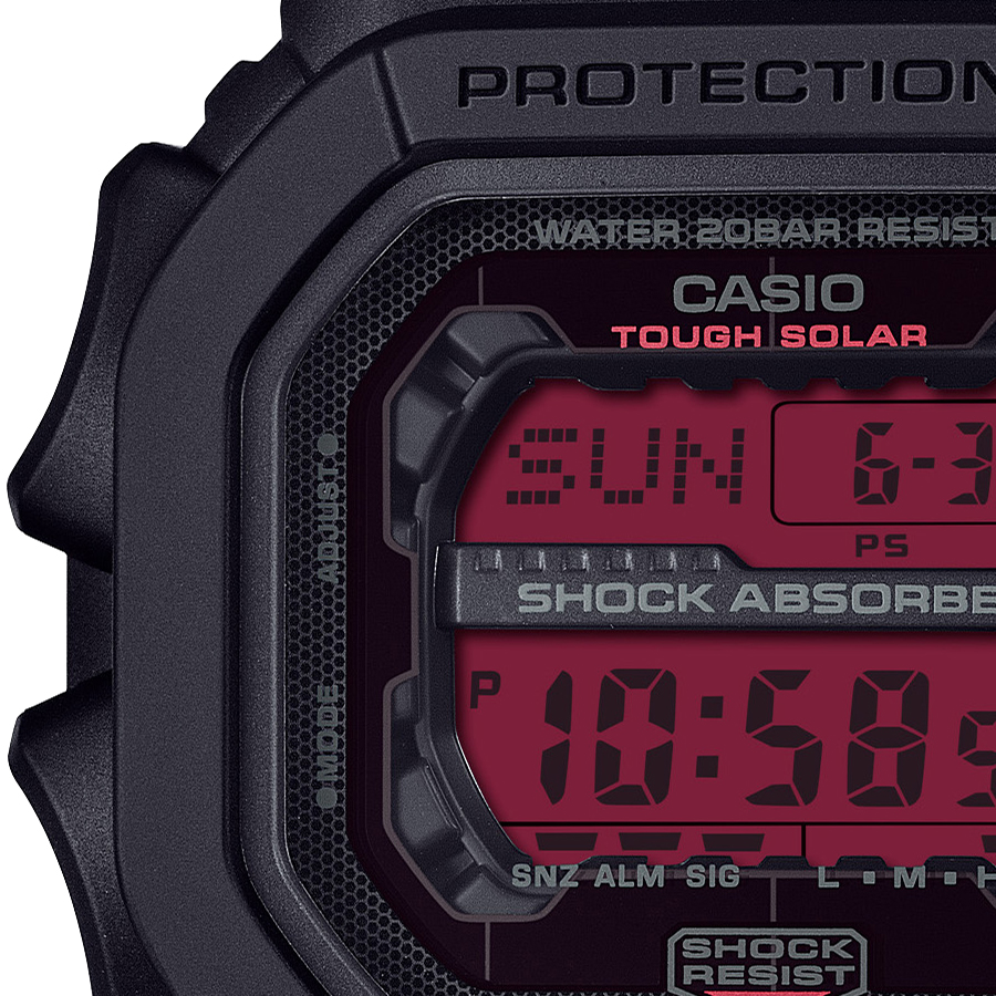 5月16日発売 G-SHOCK ブラック&ボールドレッド GX-56BBR-1JF メンズ 腕時計 ソーラー デジタル ビッグケース カラー液晶 国内正規品 カシオ | G-SHOCK | 03