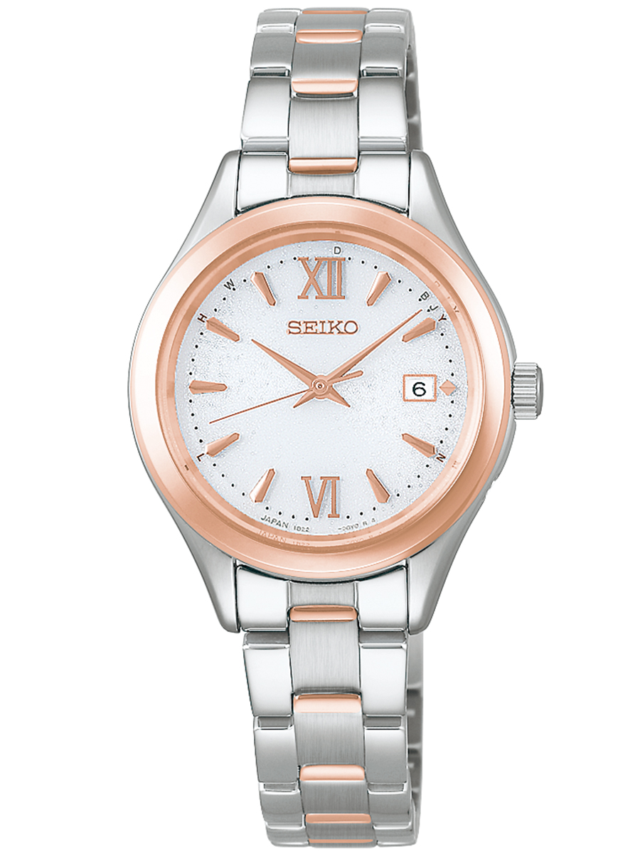 セイコー SEIKO 腕時計 エム SRXJ033/4J45-0AE1 ダイヤ/ピンクサファイアベゼル ダイヤインデックス ホワイトシェル文字盤 SS レッド レザーベルト クオーツアナログ 【箱・保付き】 【中古】 Amazon.co.jp: [セイコー] SEIKO ソーラー クオーツ Solar Quartz