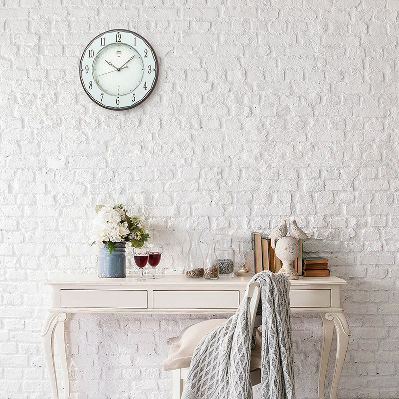 SEIKO（セイコー） エムブレム 電波 掛け時計 スマイラックス柄 ピンク