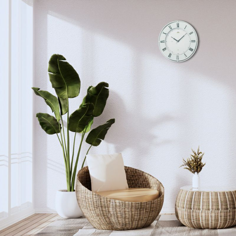 SEIKO（セイコー） エムブレム 電波 掛け時計 ホワイト HS542W