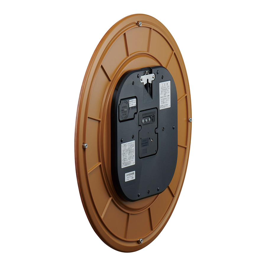 セイコー エムブレム 電波 掛け時計 薄型 ブラウン HS548B クオーツ 電池式 クロック アラビアインデックス 球面ガラス | SEIKO | 07