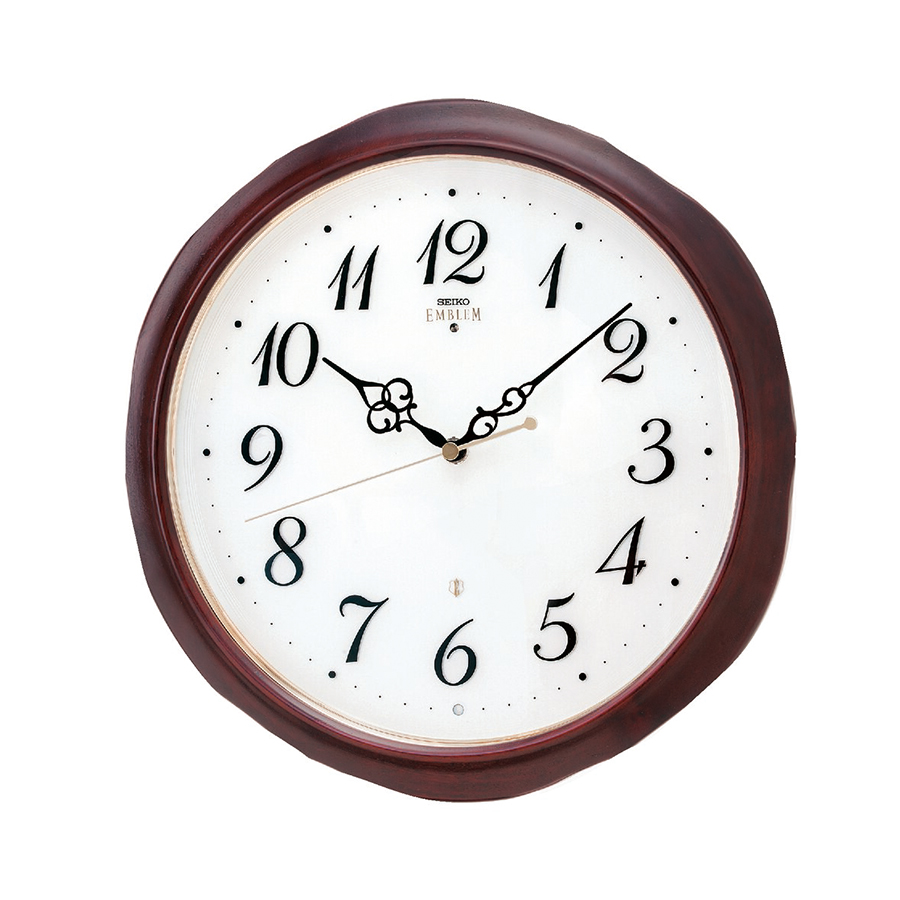 セイコー エムブレム 電波 掛け時計 HS554B クオーツ 電池式 クロック アラビアインデックス | SEIKO | 01