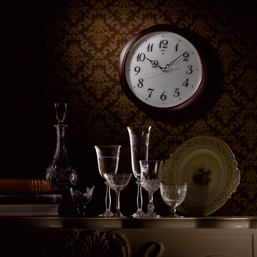 セイコー エムブレム 電波 掛け時計 HS554B クオーツ 電池式 クロック アラビアインデックス | SEIKO | 06