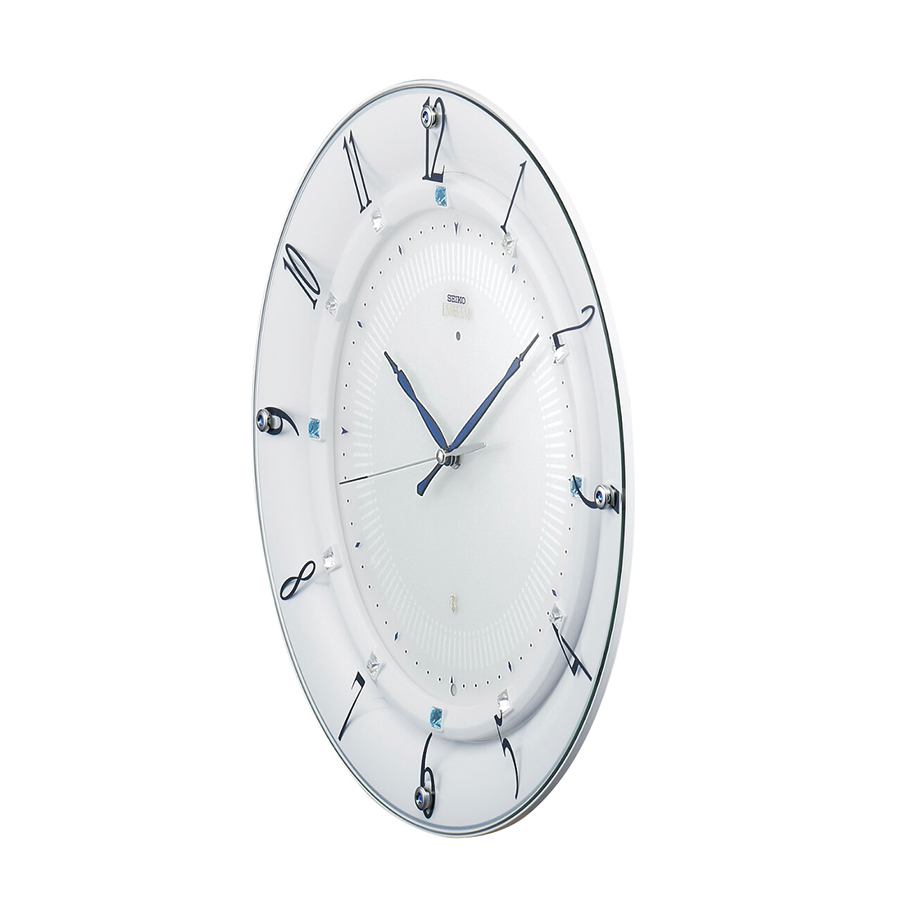 セイコー エムブレム 電波 掛け時計 HS559W クオーツ 電池式 クロック