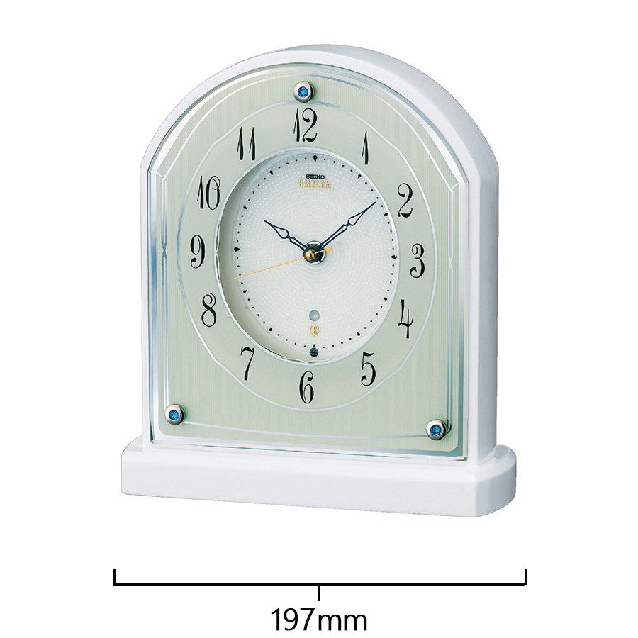 SEIKO（セイコー） エムブレム 電波 置き時計 HW587W クオーツ 電池式
