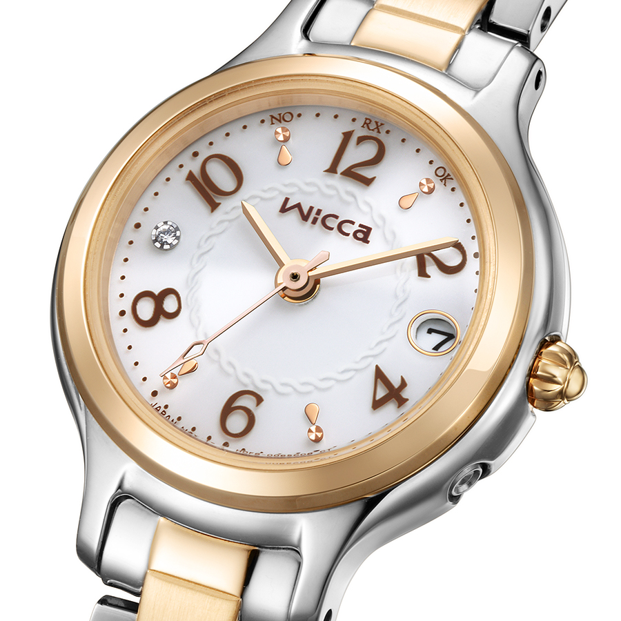 AT39　シチズン・ウィッカ　　　電波・ソーラー時計　日付・耐磁　③ wicca - AT39 シチズン・ウィッカ 電波・ソーラー時計 日付
