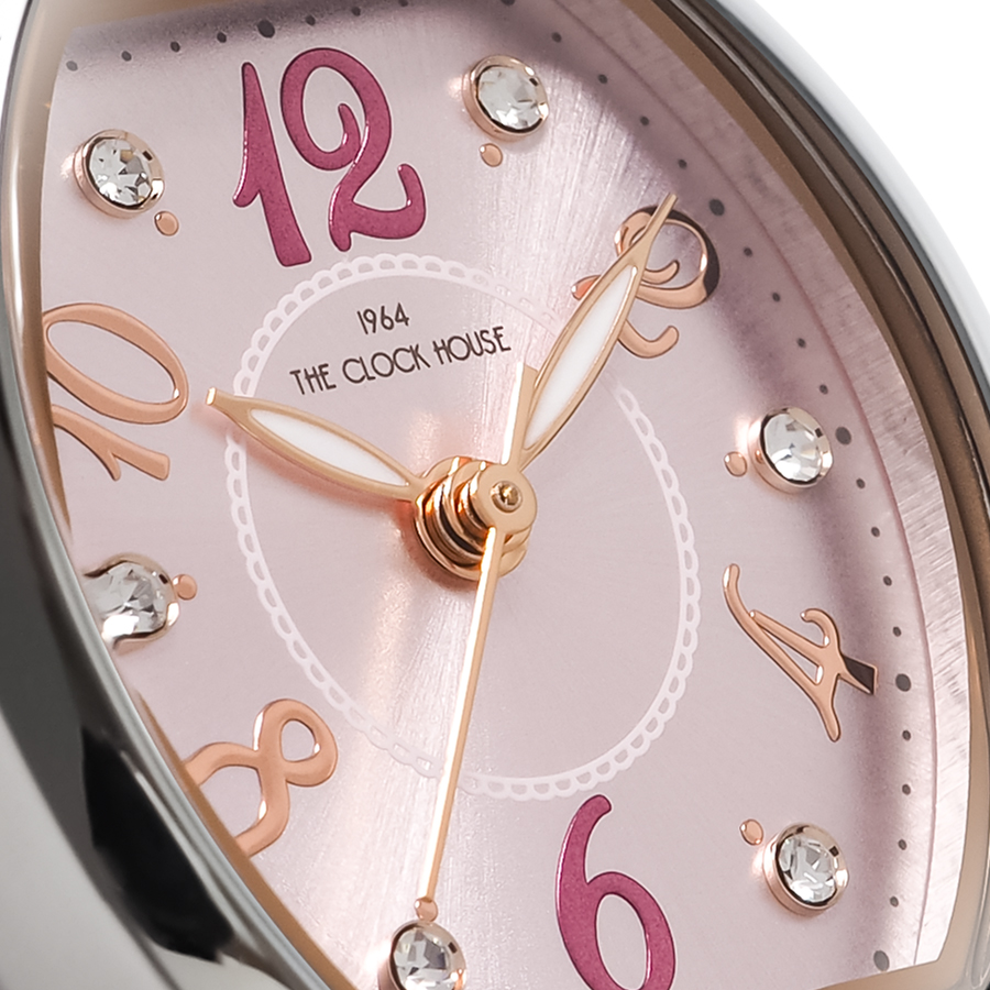 アンティークなピンクの大理石の置き時計 THE CLOCK HOUSE（ザ・クロックハウス） ビジネスカジュアル LBC5002
