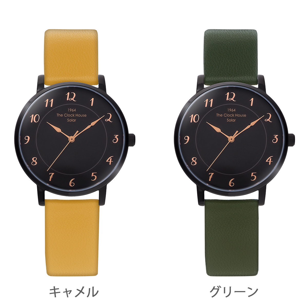 選べる ザ・クロックハウス カスタマイズウォッチ フレンチカジュアル トロワ LCA1006-BK1 レディース 腕時計 ソーラー 革ベルト ブラック | THE CLOCK HOUSE | 18