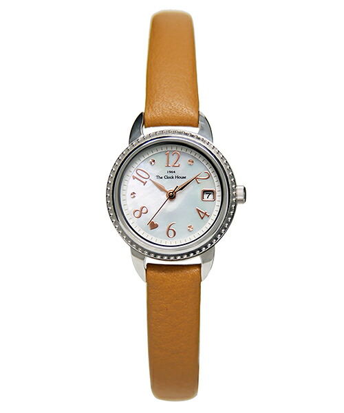 ザ・クロックハウス 腕時計 レディース ソーラー ブラウン 革ベルト