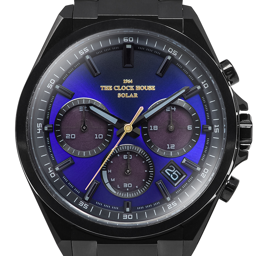 メタルハウス 流星 魔神 クロ　美品 THE CLOCK HOUSE（ザ・クロックハウス） エッジ ソーラー クロノグラフ