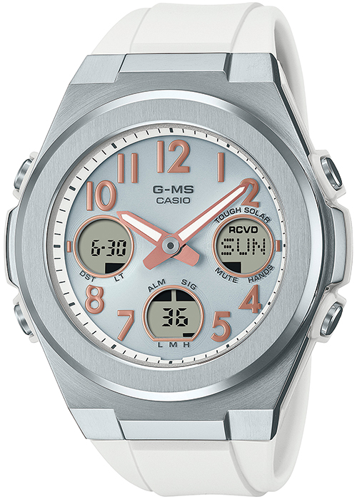 BABY-G ベビージー G-MS ジーミズ MSG-W610-7AJF レディース 腕時計 電波 ソーラー アナデジ アラビック数字 シルバー  ホワイト 国内正規品