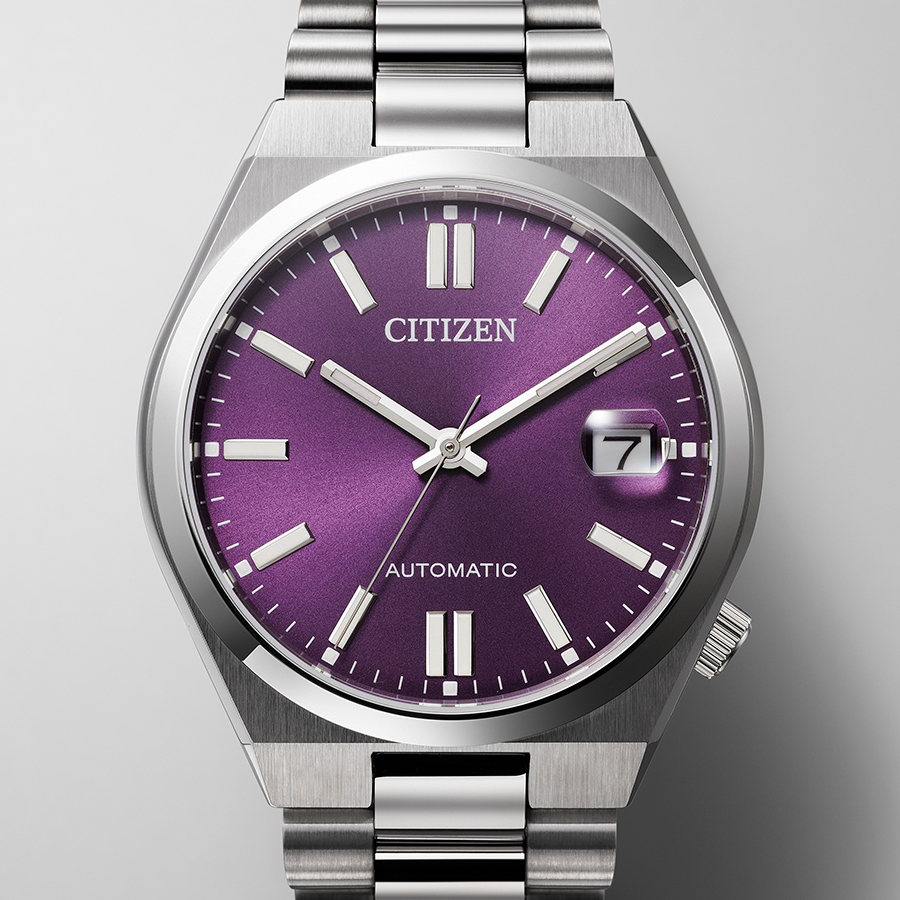 シチズンコレクション TSUYOSA Collection ツヨサ 37mm バイオレット NJ0200-50W メンズ 腕時計 メカニカル 機械式 自動巻き 3針 日付の画像