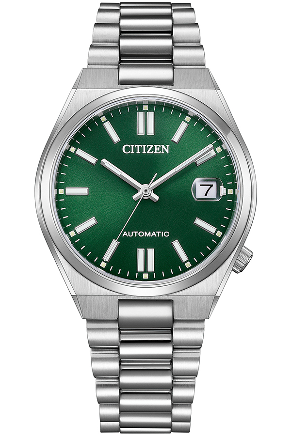 シチズンコレクション TSUYOSA Collection ツヨサ 37mm ダークグリーン NJ0200-50X メンズ 腕時計 メカニカル 機械式 自動巻き 3針 日付の画像