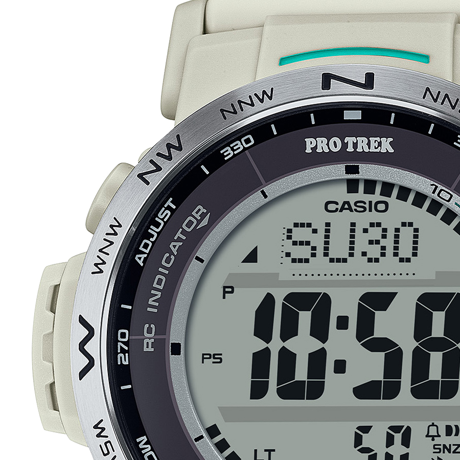 プロトレック クライマーライン デジタルモデル PRW-35-7JF メンズ 腕時計 電波ソーラー ソフトウレタンバンド ホワイト 国内正規品 カシオ 関連画像3