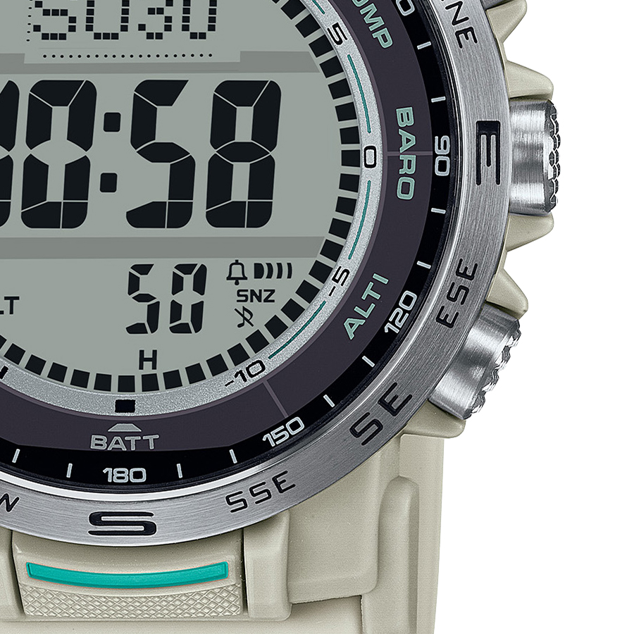 プロトレック クライマーライン デジタルモデル PRW-35-7JF メンズ 腕時計 電波ソーラー ソフトウレタンバンド ホワイト 国内正規品 カシオ 関連画像4