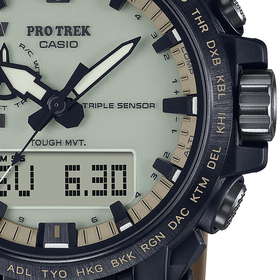 プロトレック クライマーライン PRW-61シリーズ 全面蓄光ダイヤル PRW-61LD-5JF メンズ 腕時計 電波ソーラー アナデジ 日本 ...