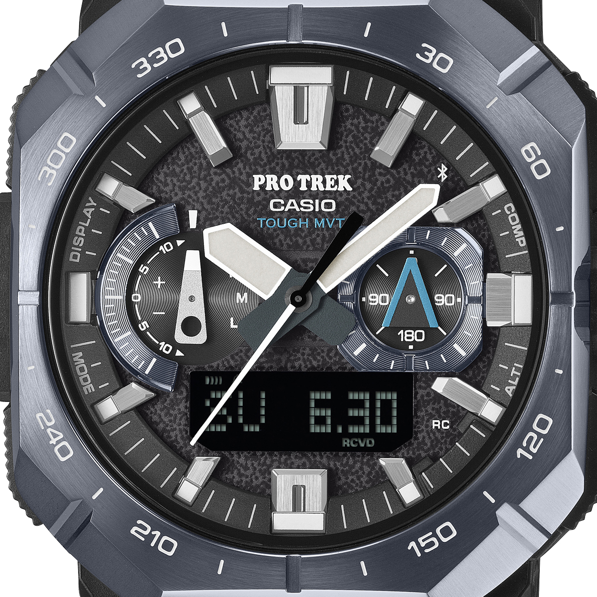 プロトレック クライマーライン ヨセミテ PRW-B1000B-2JF メンズ 腕時計 電波ソーラー Bluetooth クロスバンド ブルー 国内正規品 カシオの画像