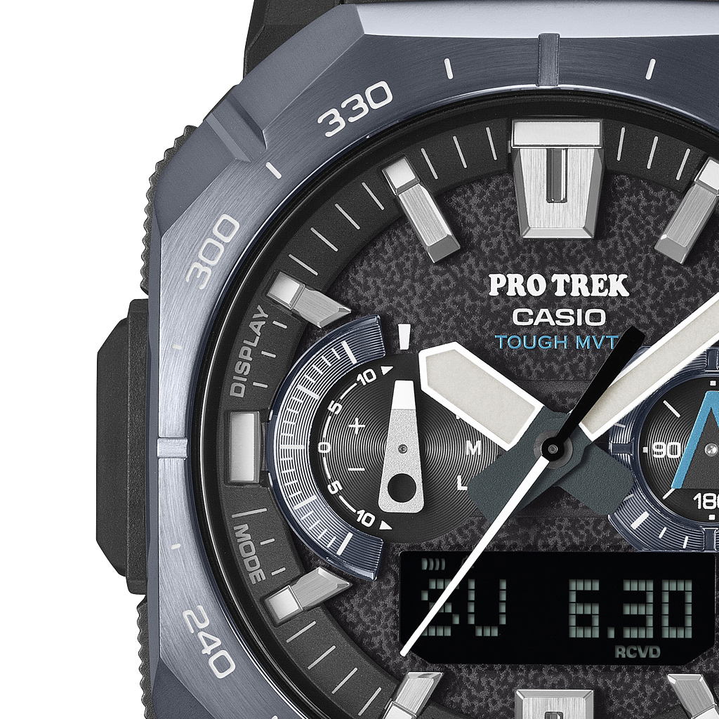 プロトレック クライマーライン ヨセミテ PRW-B1000B-2JF メンズ 腕時計 電波ソーラー Bluetooth クロスバンド ブルー 国内正規品 カシオの画像