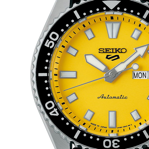 SEIKO SPORTS 自動巻き時計 イエロー文字盤 SEIKO メンズ腕時計（文字盤カラー：イエロー系）｜腕時計、懐中
