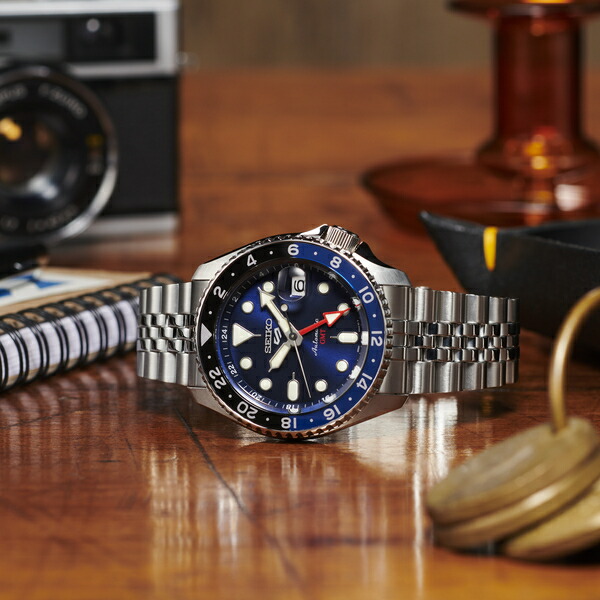 セイコー5 スポーツ SKX Sports Style GMTモデル SBSC003 メンズ 腕時計 メカニカル 自動巻き ブルー 日本製