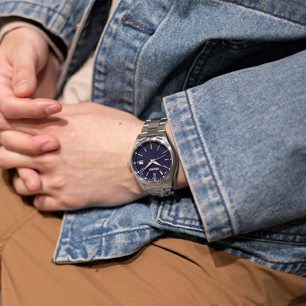 SEIKO☆セイコー☆電波ソーラー☆腕時計☆日本製☆ブルー文字盤☆シルバー針 SEIKO SELECTION セイコー セレクション Sシリーズ SBTM321 メンズ