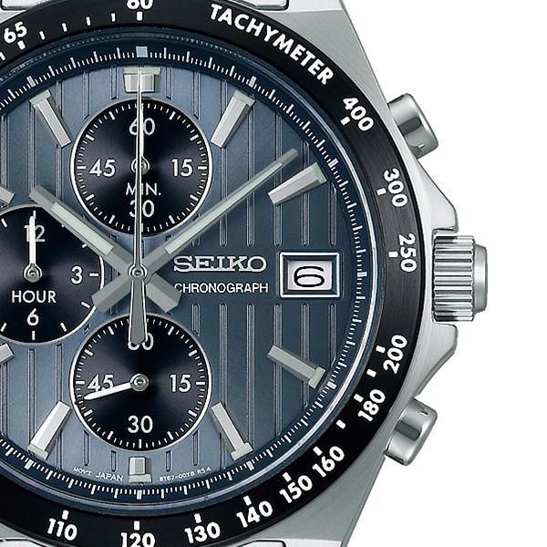 セイコー セレクション Sシリーズ 8Tクロノ SBTR041 メンズ 腕時計 電池式 クオーツ クロノグラフ 縦型 ブルーグレー｜theclockhouse｜05