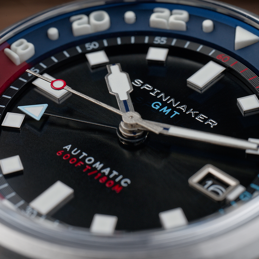 スピニカー ブラッドナー GMT オートマチック SP-5121-55 メンズ 腕時計 メカニカル 自動巻 ブラックダイヤル 替えバンド付きの画像