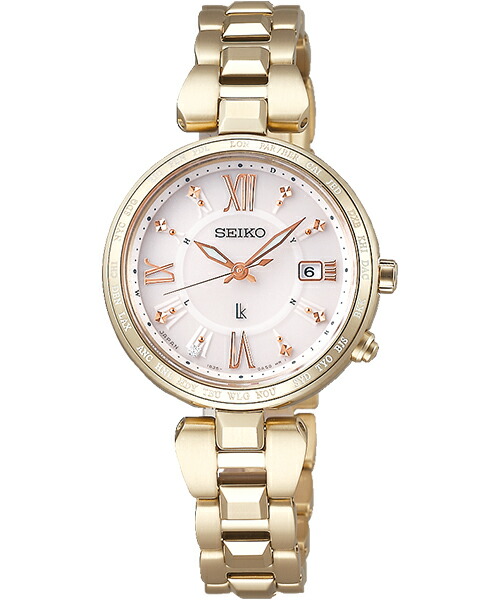 【稼動品】腕時計SEIKO lk セイコールキア 電波ソーラー　チタン　ゴールド セイコー ルキア チタン 電波ソーラー 池田エライザ 着用モデル