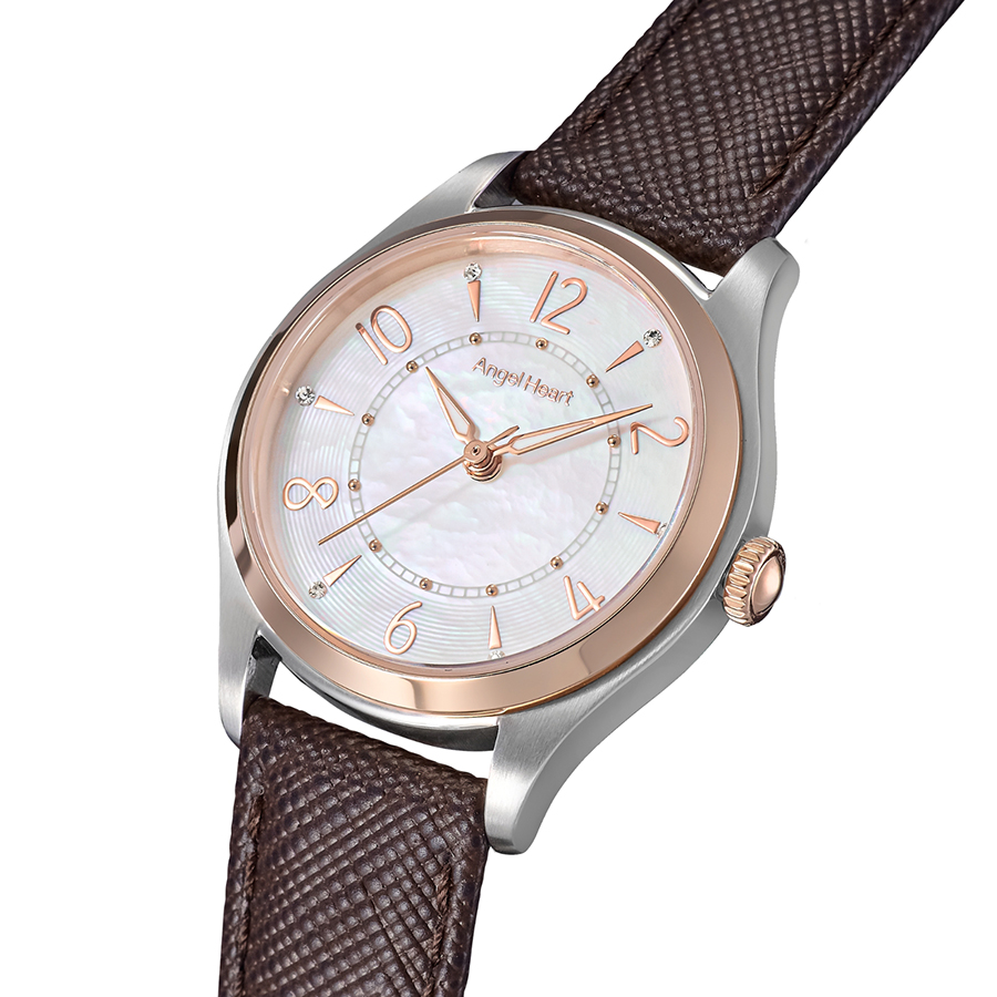 エンジェルハート トゥインクルタイム パールダイヤル TT28PS-BK レディース 腕時計 ソーラー ブラウン 革ベルト | ANGEL HEART | 03