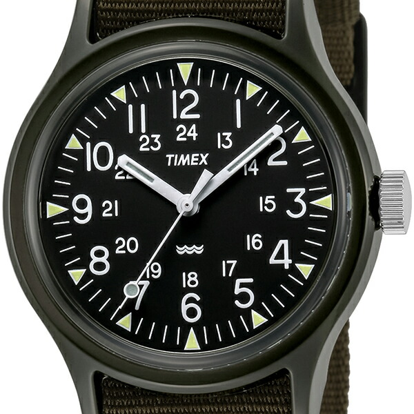 美品 TIMEXタイメックス 腕時計キャンパー グリーン スマート箱付 USA TIMEX タイメックス Camper オリジナルキャンパー TW2P88400