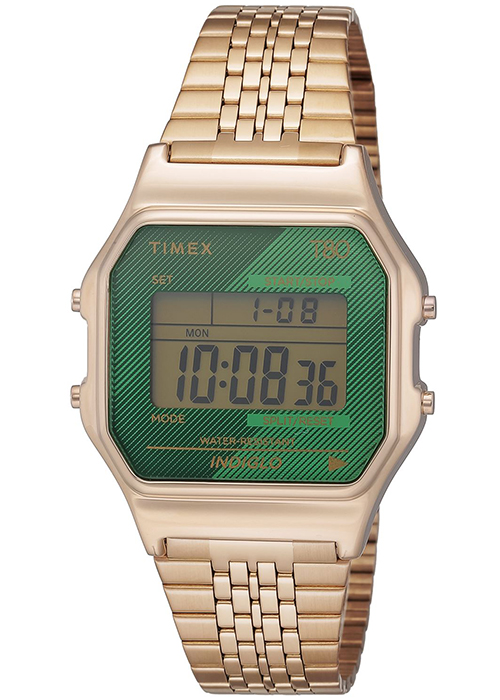 TIMEX タイメックス クラシックデジタル Timex 80 TW2V19700 メンズ レディース 腕時計 電池式 クオーツ デジタル グリーン ゴールド T80｜theclockhouse｜02
