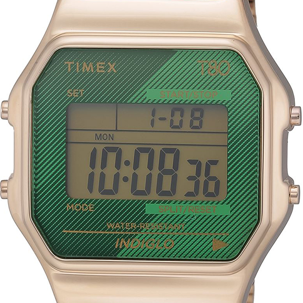 TIMEX タイメックス クラシックデジタル Timex 80 TW2V19700 メンズ レディース 腕時計 電池式 クオーツ デジタル グリーン ゴールド T80｜theclockhouse｜03