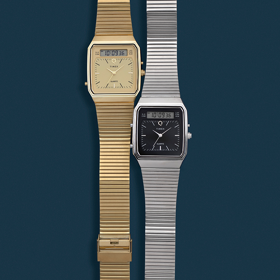 タイメックス Q TIMEX 1982 アナデジ 復刻モデル TW2Y05900 メンズ レディース 腕時計 クオーツ 電池式 シルバーの画像