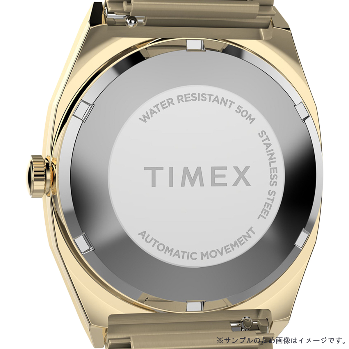 タイメックス 1983 E-Line 復刻モデル TVダイヤル TW2Y07200 メンズ レディース 腕時計 機械式 自動巻き エクスパンションベルト ゴールドの画像