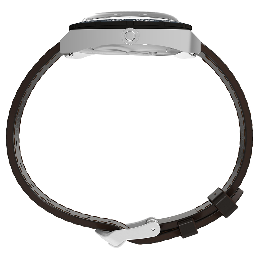 タイメックス Q TIMEX 1972 ワールドタイム 復刻モデル TW2Y31300 メンズ 腕時計 クオーツ 電池式 タンカラーダイヤル ブラウン 革ベルトの画像