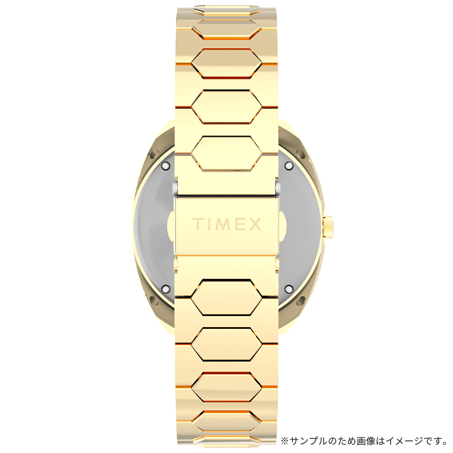 タイメックス Q TIMEX 1972 タイムマシン 復刻モデル TW2Y45200 メンズ 腕時計 クオーツ 電池式 タイガーアイダイヤル ゴールド メタルバンドの画像