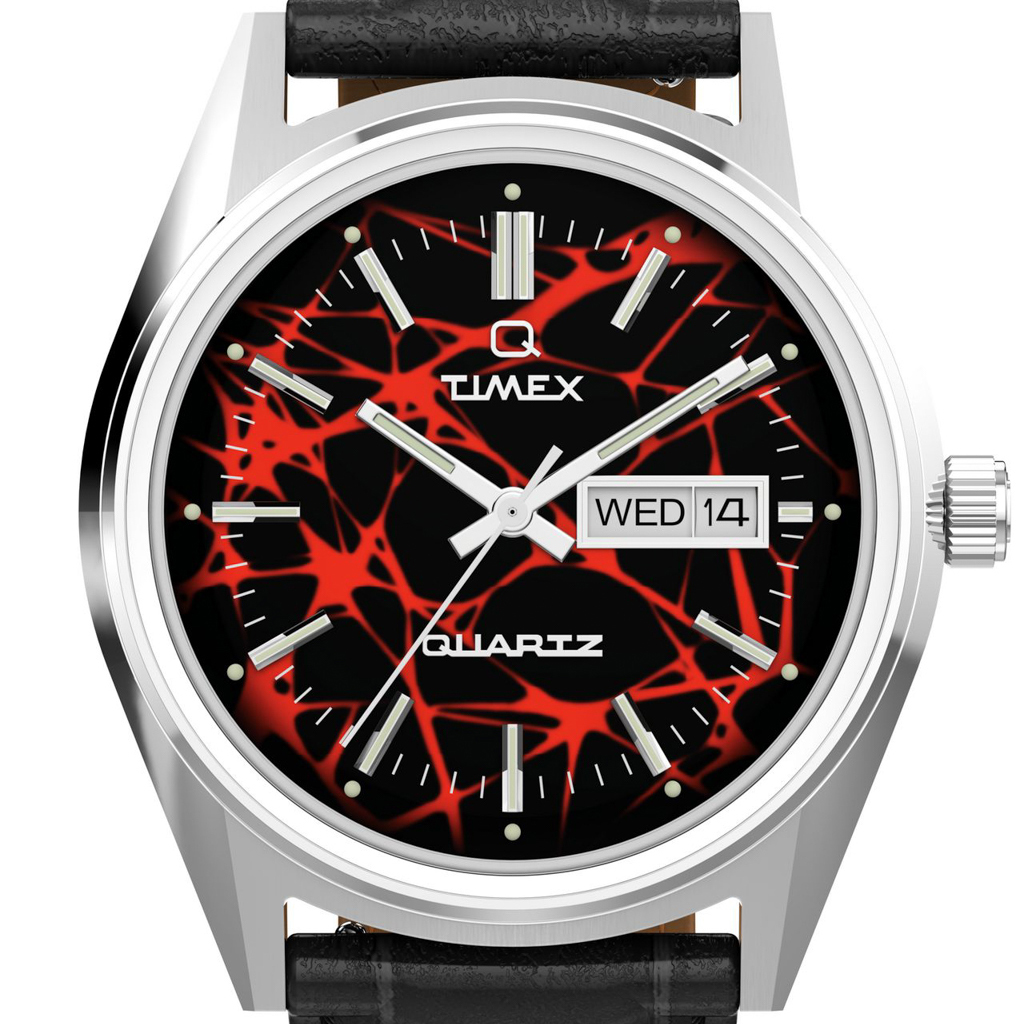 5月22日発売 タイメックス Q Timex レッドベガ 1978 復刻モデル TW2Y55700 メンズ 腕時計 クオーツ 電池式 デイデイト 革ベルトの画像
