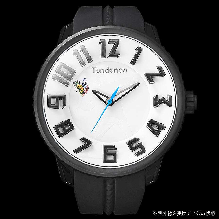 テンデンス ブランダライズド コラボレーション バンクシー コレクション FLOWER BOMBER TY430411 メンズ 腕時計 クオーツ 電池式 ブラックの画像